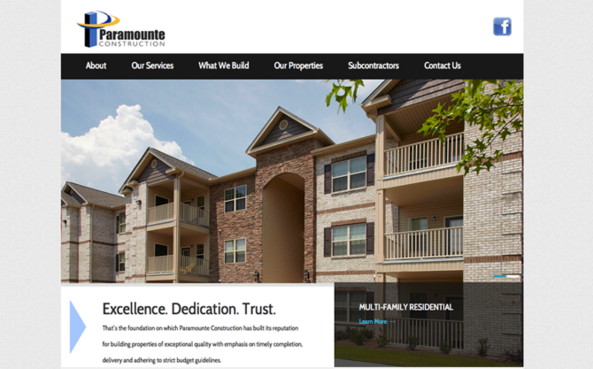 Paramounte Construction – A construction company that focuses on building multi-family residential, multi-unit student housing and commercial properties