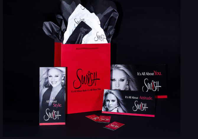 Swish – POP and promotional items created by Jolt Interactive for an upscale women’s apparel store